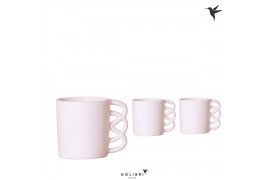Keramische pot Kolibri Home Happy mug white 9cm
