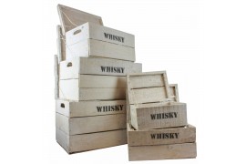 Decoration material set whiskey kisten wit (set van 5)