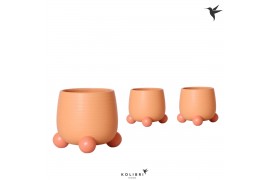 Keramische pot Kolibri Home Rolling coral