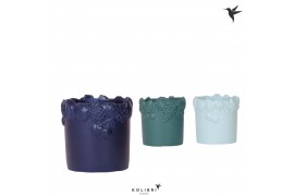 Keramische pot Kolibri Home Fruity pot blue mix