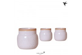 Keramische pot Kolibri Home Vintge bowl white