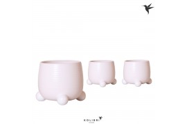 Keramische pot Kolibri Home Rolling white