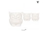 Keramische pot Kolibri Home Owl pot white